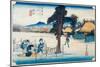 Minakuchi: Famous Production of Kampyo, from the Series 'Fifty-Three Stations on the Tokaido',…-Ando Hiroshige-Mounted Giclee Print