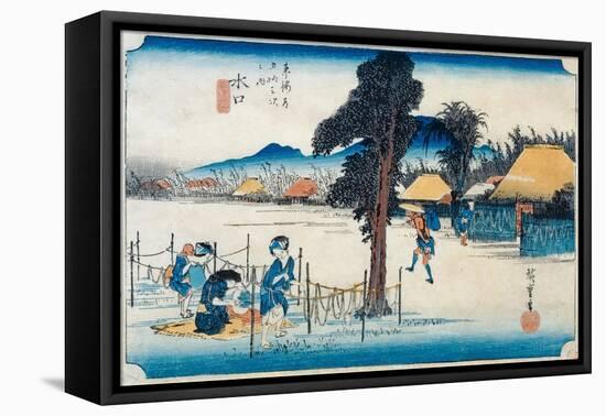 Minakuchi: Famous Production of Kampyo, from the Series 'Fifty-Three Stations on the Tokaido',…-Ando Hiroshige-Framed Stretched Canvas