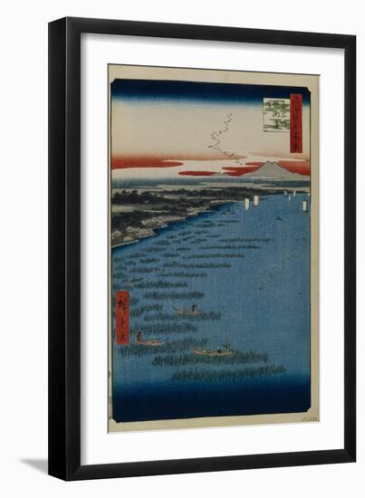 Minami Shinagawa and Samezu Coast (One Hundred Famous Views of Ed), 1856-1858-Utagawa Hiroshige-Framed Giclee Print