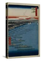 Minami Shinagawa and Samezu Coast (One Hundred Famous Views of Ed), 1856-1858-Utagawa Hiroshige-Stretched Canvas