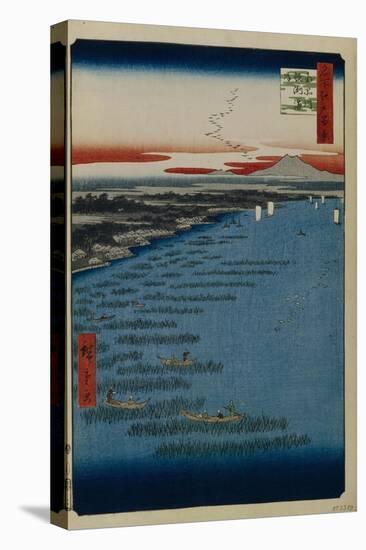 Minami Shinagawa and Samezu Coast (One Hundred Famous Views of Ed), 1856-1858-Utagawa Hiroshige-Stretched Canvas