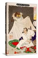 Minamoto No Yorimitsu Preparing to Kill the Earth Spider, Thirty-Six Transformations-Yoshitoshi Tsukioka-Stretched Canvas