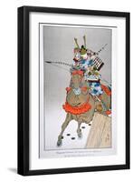 Minamoto Yoritomo Fighting for the First Time at the Age of Thirteen-Japanese School-Framed Giclee Print