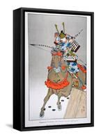 Minamoto Yoritomo Fighting for the First Time at the Age of Thirteen-Japanese School-Framed Stretched Canvas