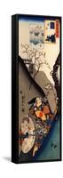 Minamoto Yoshiie at the Nakoso Barrier-Kuniyoshi Utagawa-Framed Stretched Canvas