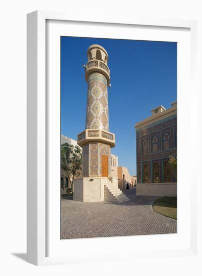 Minaret and Mosque, Katara Cultural Village, Doha, Qatar, Middle East-Frank Fell-Framed Photographic Print