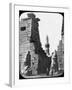Minaret and Ruins of Luxor Temple, Luxor, Egypt, C1890. Lantern Slide-Newton & Co-Framed Photographic Print