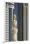 Minaret below Skyscrapers in Dubai-Jon Hicks-Framed Photographic Print
