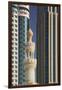 Minaret below Skyscrapers in Dubai-Jon Hicks-Framed Photographic Print