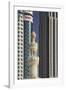 Minaret below Skyscrapers in Dubai-Jon Hicks-Framed Photographic Print