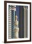 Minaret below Skyscrapers in Dubai-Jon Hicks-Framed Photographic Print