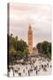 Minaret, Koutoubia Mosque, Place Jemaa El Fna, Marrakech, Morocco-Nico Tondini-Stretched Canvas