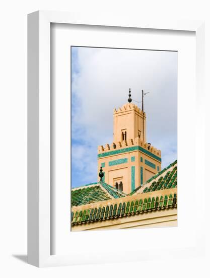 Minaret of Ben Youssef Medersa, a Koranic School. Marrakech, Morocco-Nico Tondini-Framed Photographic Print