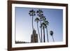 Minaret of Koutoubia Mosque with Palm Trees, UNESCO World Heritage Site, Marrakesh, Morocco-Stephen Studd-Framed Photographic Print