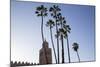 Minaret of Koutoubia Mosque with Palm Trees, UNESCO World Heritage Site, Marrakesh, Morocco-Stephen Studd-Mounted Photographic Print