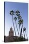 Minaret of Koutoubia Mosque with Palm Trees, UNESCO World Heritage Site, Marrakesh, Morocco-Stephen Studd-Stretched Canvas