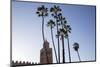 Minaret of Koutoubia Mosque with Palm Trees, UNESCO World Heritage Site, Marrakesh, Morocco-Stephen Studd-Mounted Photographic Print