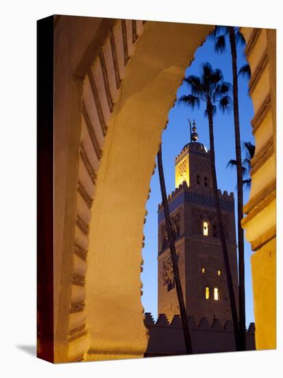 Minaret of the Koutoubia Mosque at Dusk, Marrakesh, Morocco, North Africa, Africa-Frank Fell-Stretched Canvas
