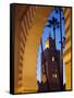 Minaret of the Koutoubia Mosque at Dusk, Marrakesh, Morocco, North Africa, Africa-Frank Fell-Framed Stretched Canvas