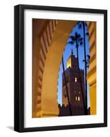 Minaret of the Koutoubia Mosque at Dusk, Marrakesh, Morocco, North Africa, Africa-Frank Fell-Framed Photographic Print