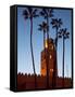 Minaret of the Koutoubia Mosque at Dusk, Marrakesh, Morocco, North Africa, Africa-Frank Fell-Framed Stretched Canvas