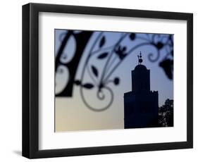 Minaret of the Koutoubia Mosque at Sunset, Marrakesh, Morocco, North Africa, Africa-Frank Fell-Framed Photographic Print