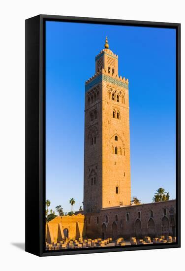 Minaret of the Koutoubia Mosque, Marrakech, Morocco-Nico Tondini-Framed Stretched Canvas