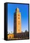 Minaret of the Koutoubia Mosque, Marrakech, Morocco-Nico Tondini-Framed Stretched Canvas