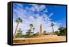 Minaret of the Koutoubia Mosque, Marrakesh, Morocco-Nico Tondini-Framed Stretched Canvas