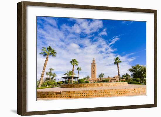 Minaret of the Koutoubia Mosque, Marrakesh, Morocco-Nico Tondini-Framed Photographic Print