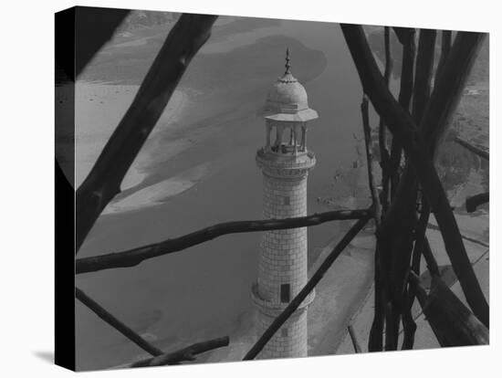 Minaret of the Taj Mahal-null-Stretched Canvas