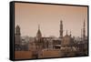 Minarets and Mosques of Cairo at Dusk-Alex Saberi-Framed Stretched Canvas