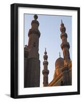 Minarets of Sultan Hassan Mosque and Al Raifi Mosque in Cairo, Egypt-Julian Love-Framed Photographic Print