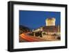 Minceta tower and city walls with traffic light trails, Dubrovnik Old Town, Dubrovnik, Dalmatian Co-Neale Clark-Framed Photographic Print
