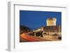 Minceta tower and city walls with traffic light trails, Dubrovnik Old Town, Dubrovnik, Dalmatian Co-Neale Clark-Framed Photographic Print