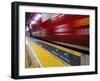 Mind the Gap Sign in a Metro Rio Station.-Jon Hicks-Framed Photographic Print