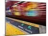 Mind the Gap Sign in a Metro Rio Station.-Jon Hicks-Mounted Photographic Print