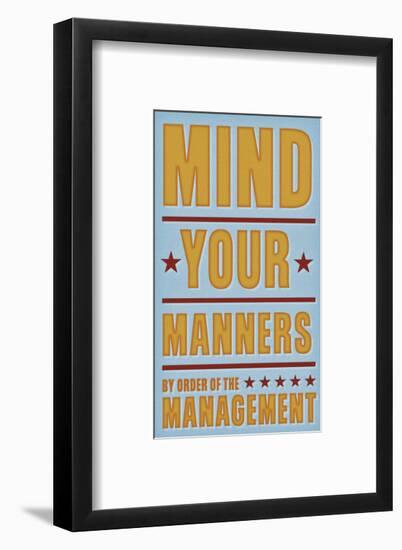Mind Your Manners-John Golden-Framed Giclee Print