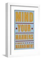 Mind Your Manners-John Golden-Framed Giclee Print