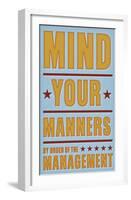 Mind Your Manners-John Golden-Framed Giclee Print