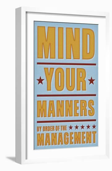 Mind Your Manners-John Golden-Framed Giclee Print