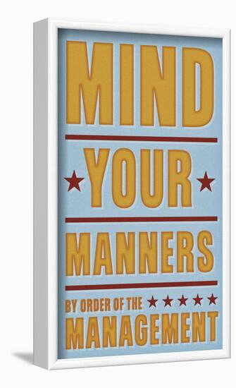 Mind Your Manners-John W^ Golden-Framed Art Print