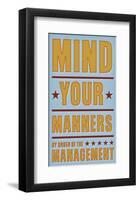 Mind Your Manners-John W^ Golden-Framed Art Print