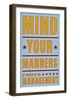 Mind Your Manners-John W^ Golden-Framed Art Print