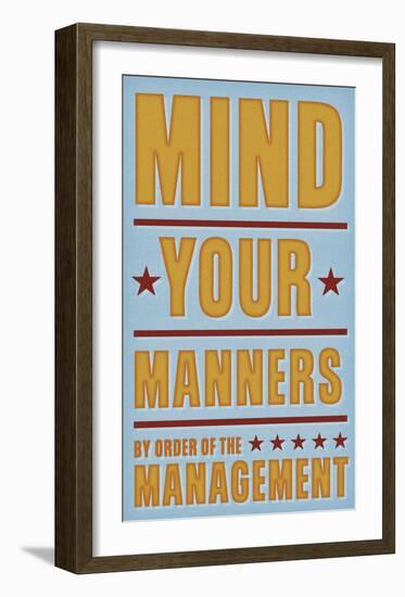 Mind Your Manners-John W^ Golden-Framed Art Print