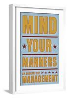 Mind Your Manners-John W^ Golden-Framed Art Print