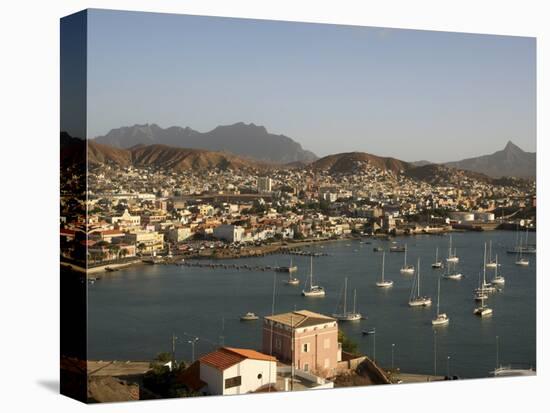 Mindelo City and Harbour, Sao Vicente, Cape Verde Islands, Atlantic, Africa-G Richardson-Stretched Canvas