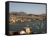 Mindelo City and Harbour, Sao Vicente, Cape Verde Islands, Atlantic, Africa-G Richardson-Framed Stretched Canvas