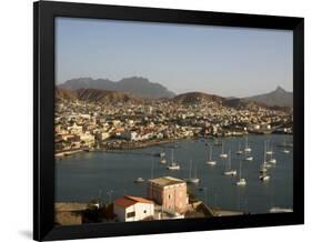 Mindelo City and Harbour, Sao Vicente, Cape Verde Islands, Atlantic, Africa-G Richardson-Framed Photographic Print