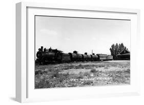 Minden, Nevada - View of the Virginia & Truckee Railroad Train-Lantern Press-Framed Art Print